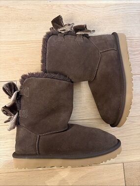 Brown UGG bow boots
